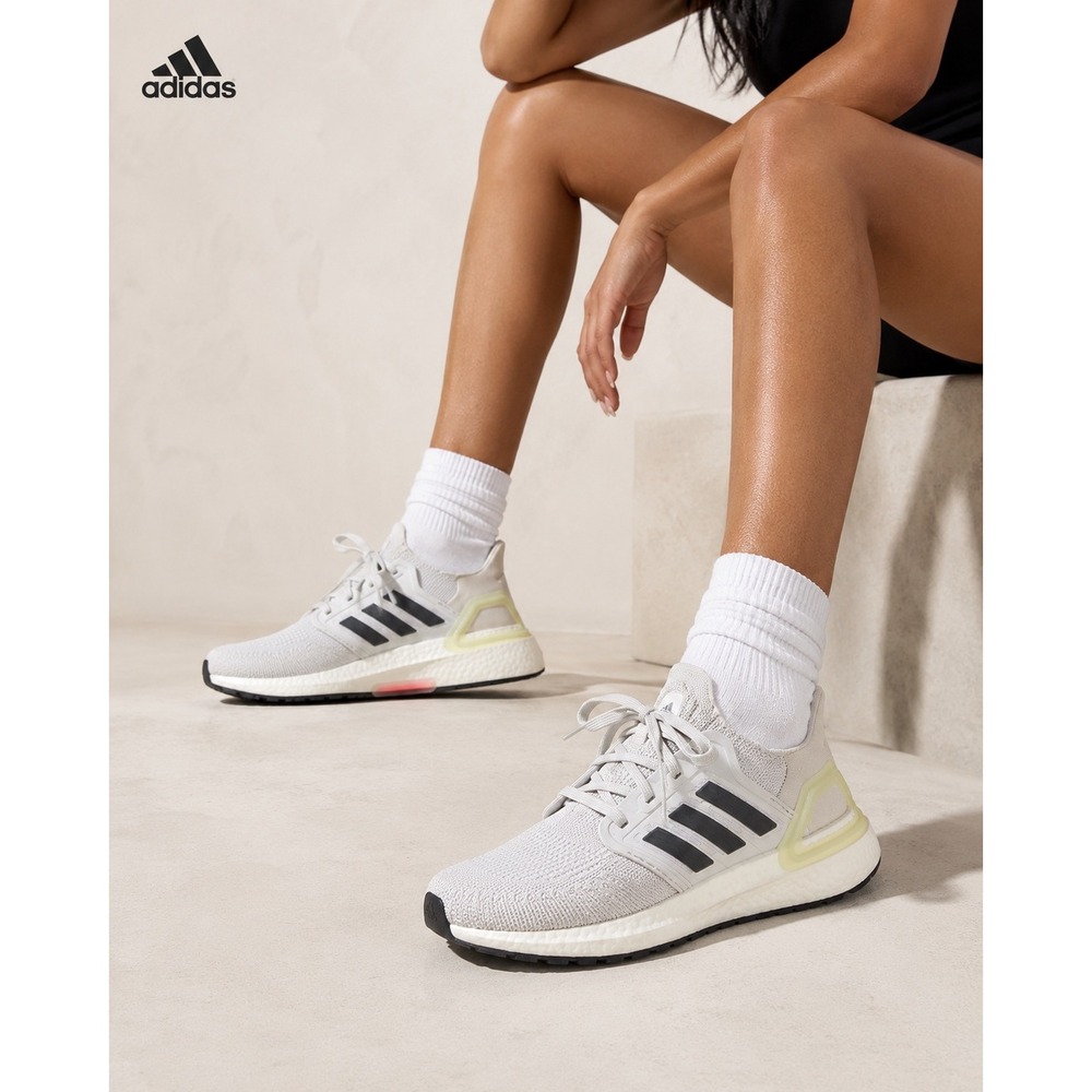 Adidas Ultraboost 20 Running Shoes Cloud White Black EE4394 Mens 6 Womens 7.5